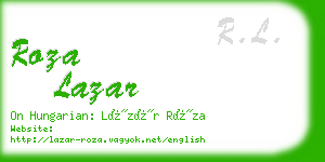 roza lazar business card